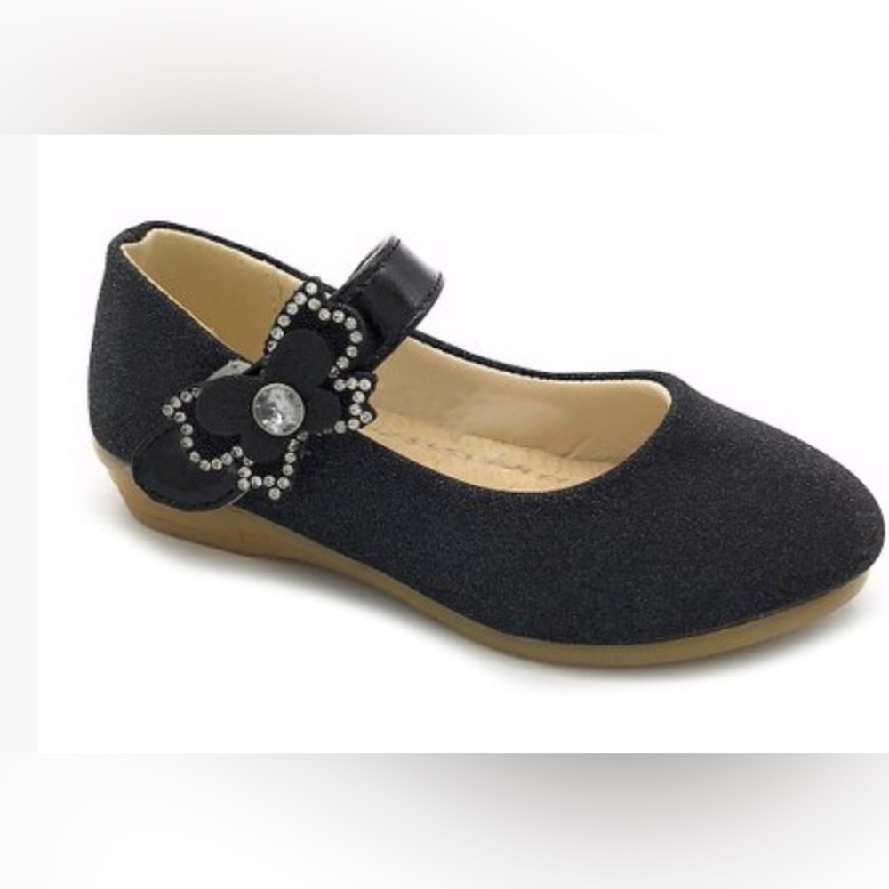 Black Adora Ballet Flat - Girls